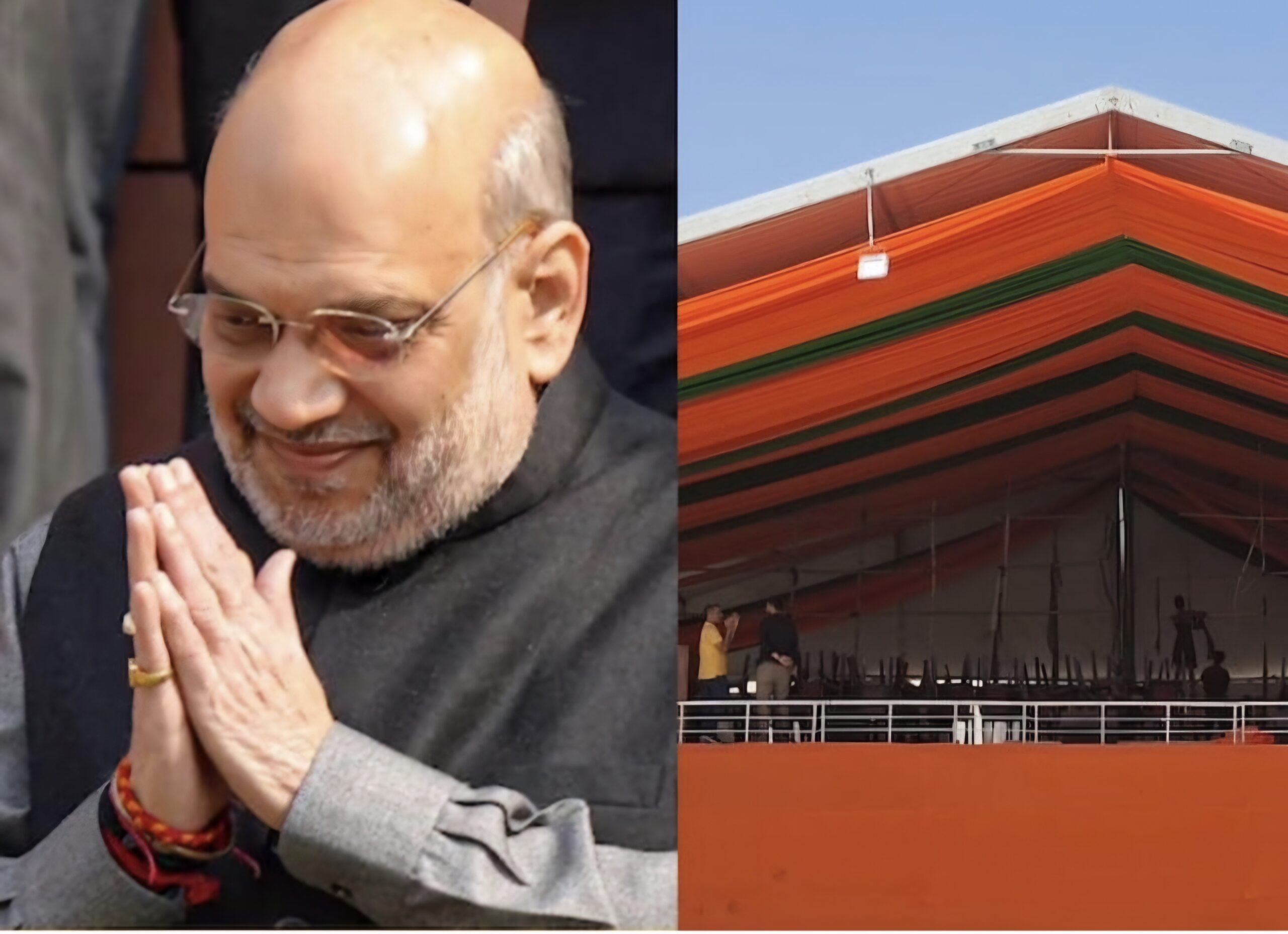 अमित शाह के स्वागत में सज धज कर तैयार गोपालगंज,कार्यक्रम स्थल का निरीक्षण किया मंगल पांडेय ने